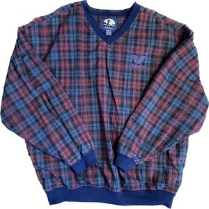 Valvoline plaid crewneck